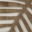 Pemberly Row Modern MDF Birch Palms Carved Wall Panel in Brown (Set of 2)
