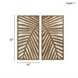 Pemberly Row Modern MDF Birch Palms Carved Wall Panel in Brown (Set of 2)