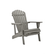Pemberly Row Transitional Pine Solid Wood Adirondack Chair in Gray