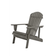 Pemberly Row Transitional Pine Solid Wood Adirondack Chair in Gray