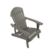 Pemberly Row Transitional Pine Solid Wood Adirondack Chair in Gray