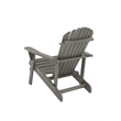 Pemberly Row Transitional Pine Solid Wood Adirondack Chair in Gray