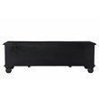 Pemberly Row Modern Carved Solid Wood Storage Ottoman in Black