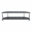 Pemberly Row Steel and Glass TV Stand for up to 65