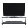 Pemberly Row Steel and Glass TV Stand for up to 65