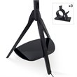 Pemberly Row Wood Glass Steel TV Floor Stand for 32