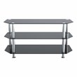 Pemberly Row Steel and Glass TV Stand for up to 50