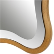 Pemberly Row Transitional Style Wood Scalloped Mirror in Gold