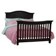 Pemberly Row Traditional Wood Full Bed Conversion Kit in Charcoal