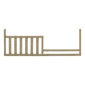 Pemberly Row Traditional Wood Toddler Guard Rail in Driftwood