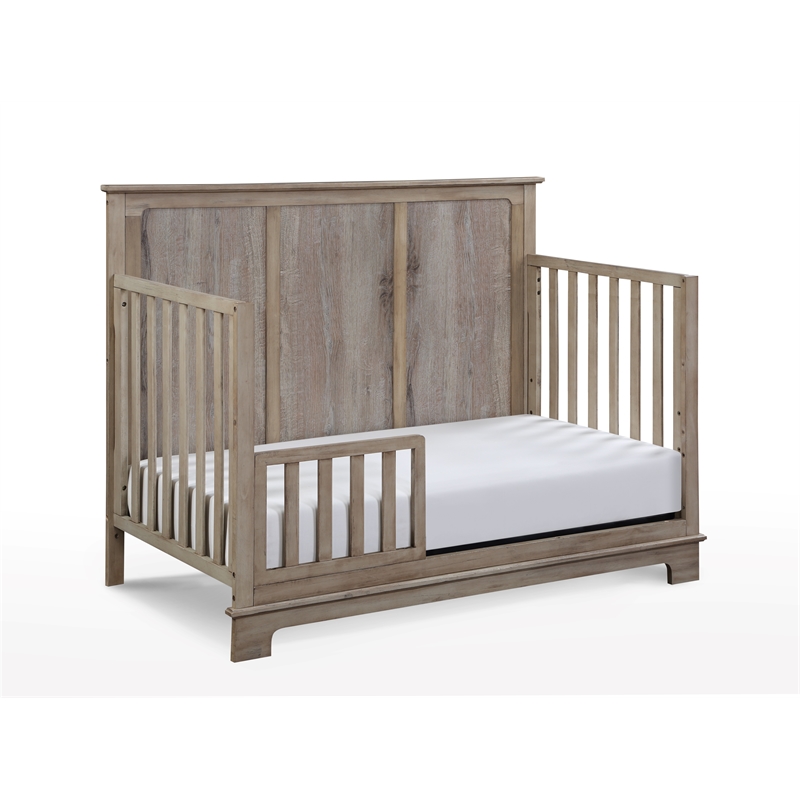 Pemberly Row Modern Traditional Wood Toddler Guard Rail in Natural