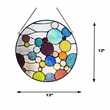 Pemberly Row Bubbles Glass & Metal Window Panel in Multi-Color