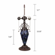 Pemberly Row 3-Light Glass & Metal Table Lamp in Multi-Color