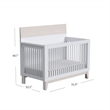 Pemberly Row Modern Wood Convertible Crib in Ash Linen White Finish