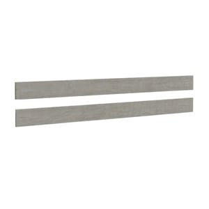 Pemberly Row Modern Wood Full Size Bedrails in Dawn Gray Finish