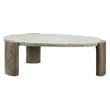 Pemberly Row Modern Cement Coffee Table in Weathered Gray and Oak
