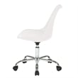 Pemberley Row Faux Leather White Office Chair Chrome Base 17.5