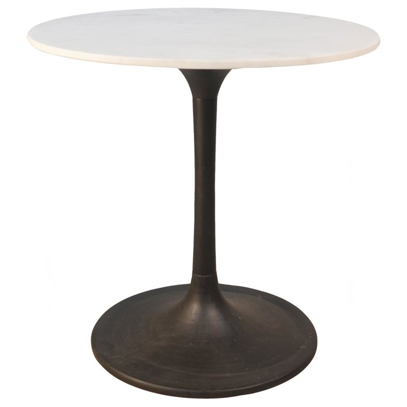 Pemberley Row Marble White Dining Table Round Natural Variations 30