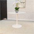 Pemberley Row Marble White Dining Table Round Unassembled