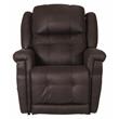Pemberly Row Power Lift Lay Flat Recliner Adjustable Headrest - Chocolate Fabric