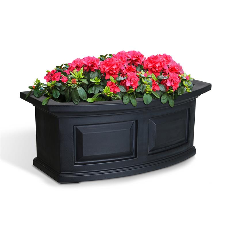 Pemberley Row Polyethylene Black Window Box Rectangular Weatherproof 24