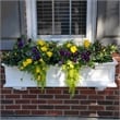 Pemberly Row Modern 4ft Traditional Plastic Window Box in White