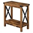 Pemberly Row Chairside Table with Charging Station in Nutmeg Wood Finish