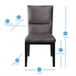 Pemberly Row Contemporary Gray Velvet Upholstered Side Chair