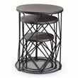 Pemberly Row Contemporary Wood 3-Piece Nesting Tables in Black