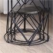 Pemberly Row Contemporary Wood 3-Piece Nesting Tables in Black