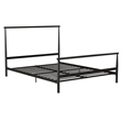 Pemberly Row Full Modern Industrial Metal Platform Bed Frame in Black