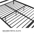 Pemberly Row Full Modern Industrial Metal Platform Bed Frame in Black