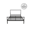 Pemberly Row Full Modern Industrial Metal Platform Bed Frame in Black