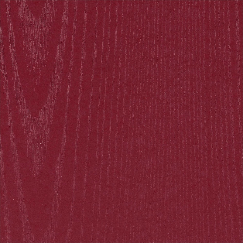 Pemberly Row No Tools Student Desk with Shelves in Cranberry Red Wood Finish
