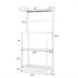 Pemberly Row 4-tier Contemporary Iron Baker's Rack with Thicken Pipes in White