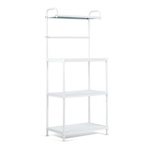 Pemberly Row 4-tier Contemporary Iron Baker's Rack with Thicken Pipes in White