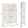 Pemberly Row 4-panel Paulownia Folding Privacy Room Divider in White