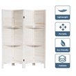 Pemberly Row 4-panel Paulownia Folding Privacy Room Divider in White