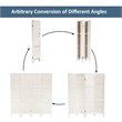 Pemberly Row 4-panel Paulownia Folding Privacy Room Divider in White