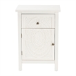 Pemberly Row Contemporary White Finished Wood 1-Drawer End Table