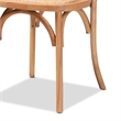 Pemberly Row Brown Woven Rattan and Wood 2-Piece Dining Chair Set