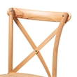 Pemberly Row Brown Woven Rattan and Wood 2-Piece Dining Chair Set