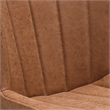Pemberly Row Adjustable Stool 2-Pack in Sand Brown Faux Leather