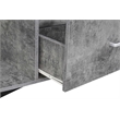 Pemberly Row 60-inch One-Drawer TV Stand with Shelves in Gray Wood Finish