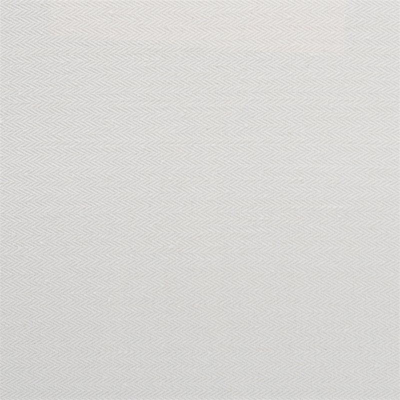 Pemberly Row Rose White Fabric Upholstered and Brown Rattan Dining Chair