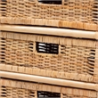 Pemberly Row Modern Natural Brown Rattan 6-Drawer Storage Cabinet
