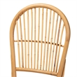 Pemberley Row Natural Rattan Brown Dining Chair Round Bamboo-Style Fully Assembled 35.8
