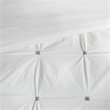 Pemberly Row Mid-Century Cotton Percale Comforter Set with Embroidery in White