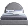 Pemberly Row Contemporary Transitional Gray Fabric Queen Bed