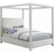 Pemberley Row Linen Textured Cream Queen Bed Rectangular Canopy 56